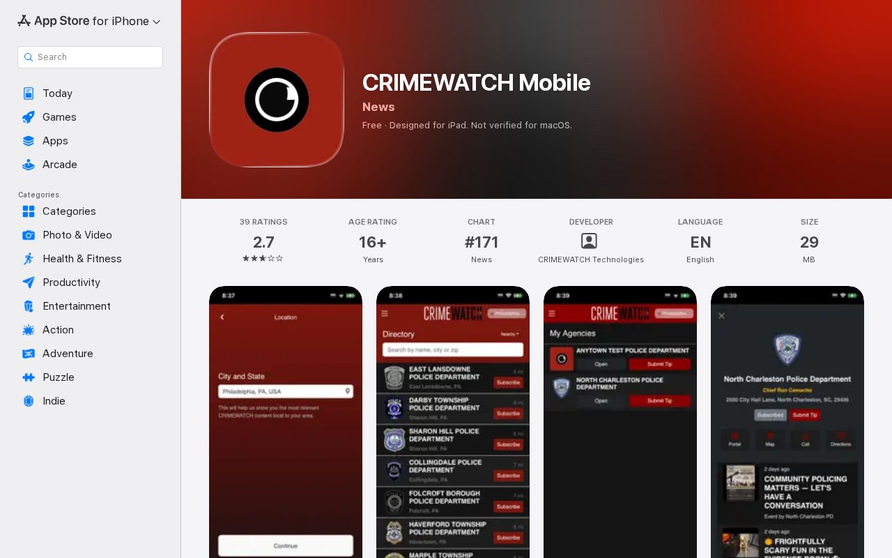 Mesa County arrest records CRIMEWATCH mobile app Apple listing