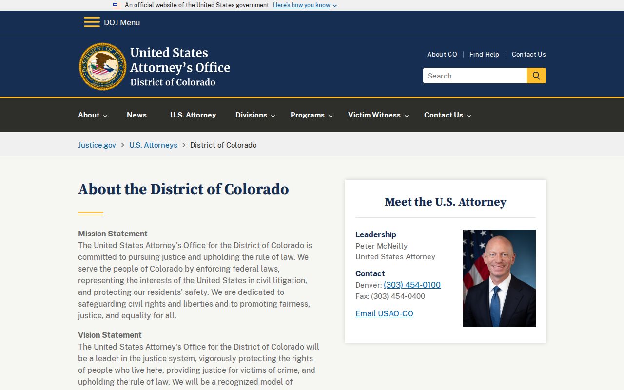 Mesa County criminal court records federal prosecutor source