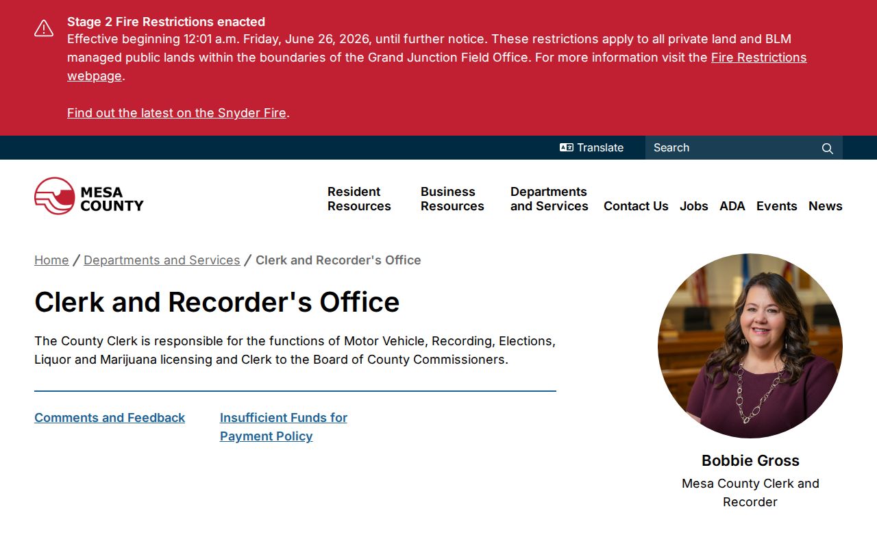 Mesa County court records County Clerk and Recorder overview