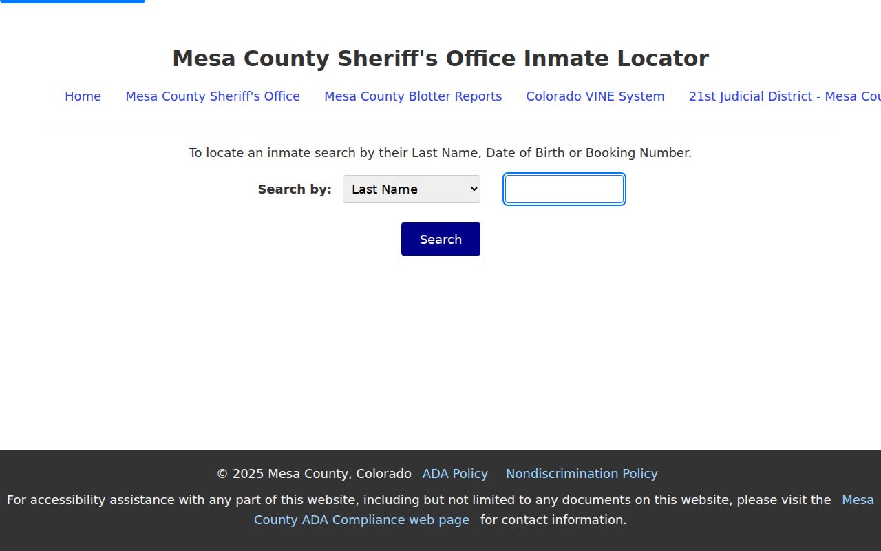 Mesa County inmate records sheriff inmate locator
