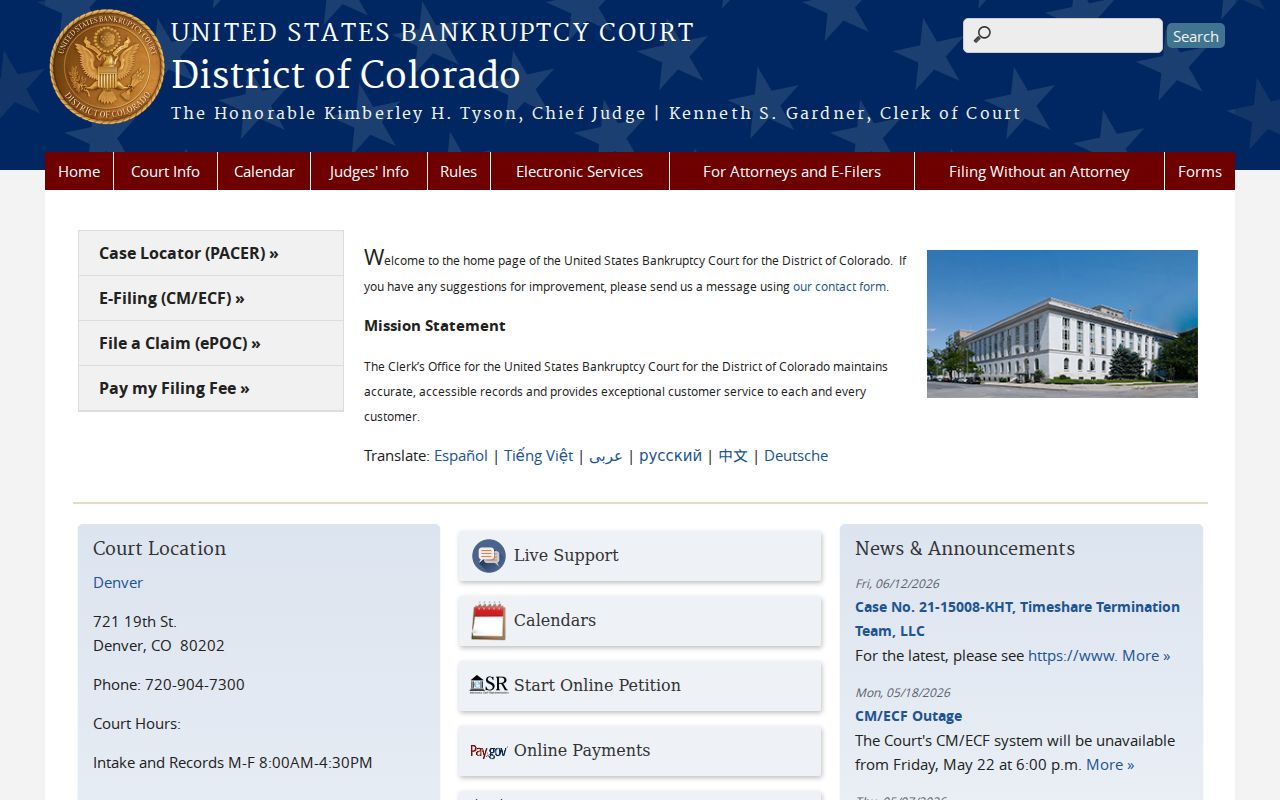 Mesa County probate records federal bankruptcy boundary